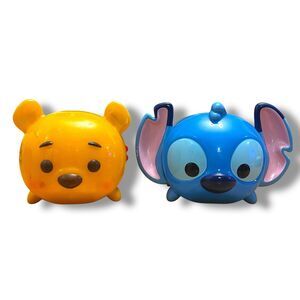 2 Pack Disney‎ TSUM TSUM Stitch Pooh Stack Display Set